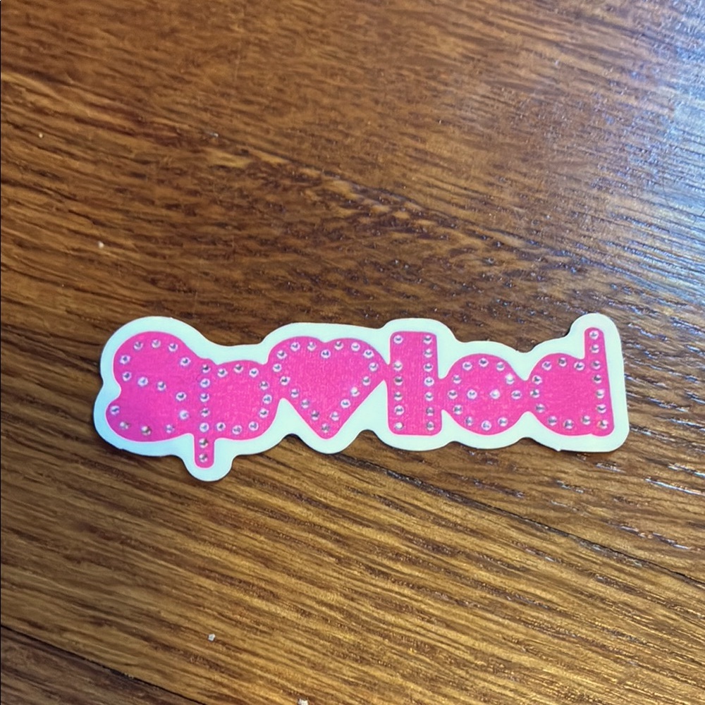 Pink 'Spoiled' Kids Hair Clip